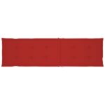 Coussin de chaise de terrasse rouge (75+105)x50x4 cm – Image 5
