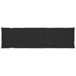 Coussin de chaise de terrasse noir (75+105)x50x4 cm – Image 5