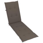Coussin de chaise de terrasse taupe (75+105)x50x4 cm – Image 3