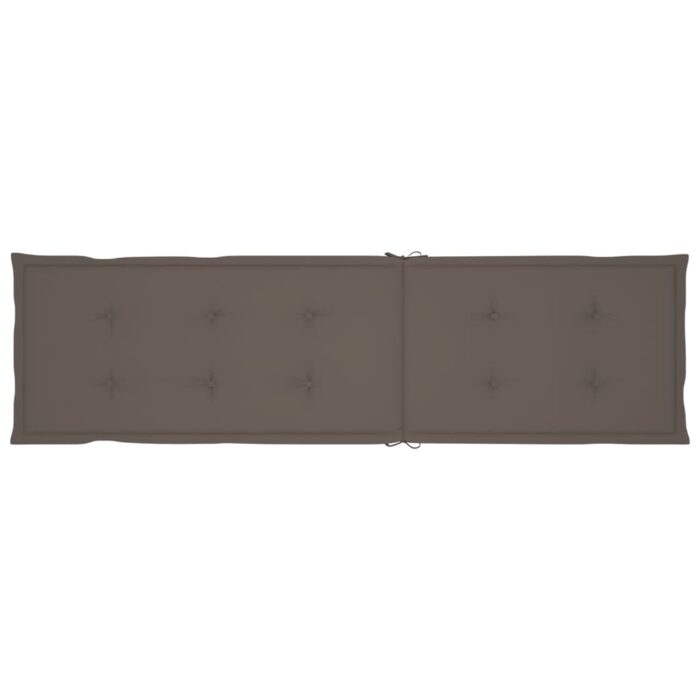 Coussin de chaise de terrasse taupe (75+105)x50x4 cm – Image 4