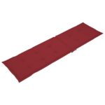 Coussin de chaise de terrasse rouge bordeaux (75+105)x50x4 cm – Image 4