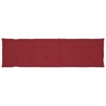 Coussin de chaise de terrasse rouge bordeaux (75+105)x50x4 cm – Image 5