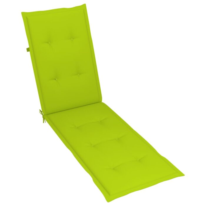 Coussin de chaise de terrasse vert vif (75+105)x50x4 cm – Image 3