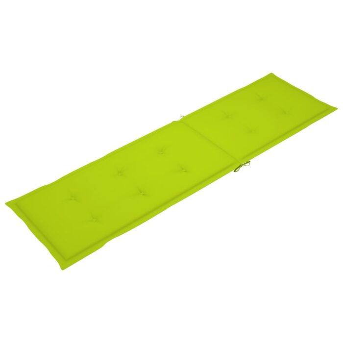 Coussin de chaise de terrasse vert vif (75+105)x50x4 cm – Image 4