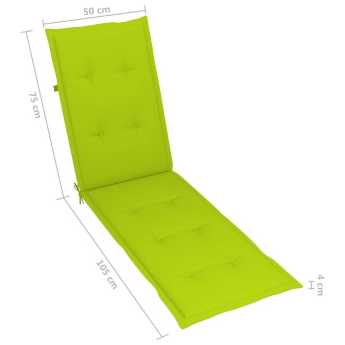 Coussin de chaise de terrasse vert vif (75+105)x50x4 cm – Image 7