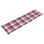 Coussin de chaise de terrasse carreaux rouge (75+105)x50x4 cm – Image 4