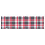 Coussin de chaise de terrasse carreaux rouge (75+105)x50x4 cm – Image 5