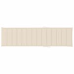 Coussin de chaise longue crème 200x50x3 cm tissu oxford – Image 2