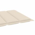Coussin de chaise longue crème 200x50x3 cm tissu oxford – Image 3