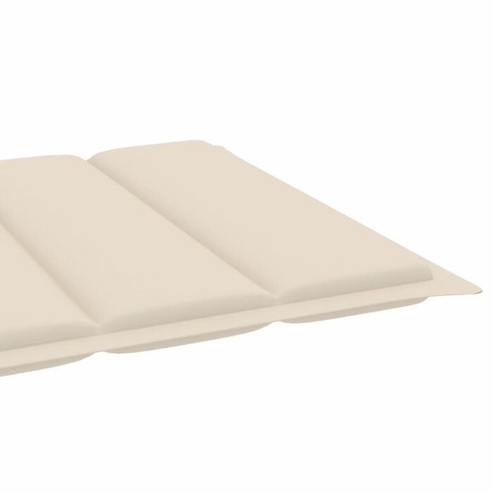 Coussin de chaise longue crème 200x50x3 cm tissu oxford – Image 3