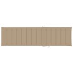 Coussin de chaise longue beige 200x50x3 cm tissu oxford – Image 2