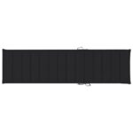 Coussin de chaise longue noir 200x50x3 cm tissu oxford – Image 2