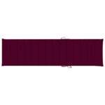 Coussin de chaise longue rouge bordeaux 200x50x3cm tissu oxford – Image 2