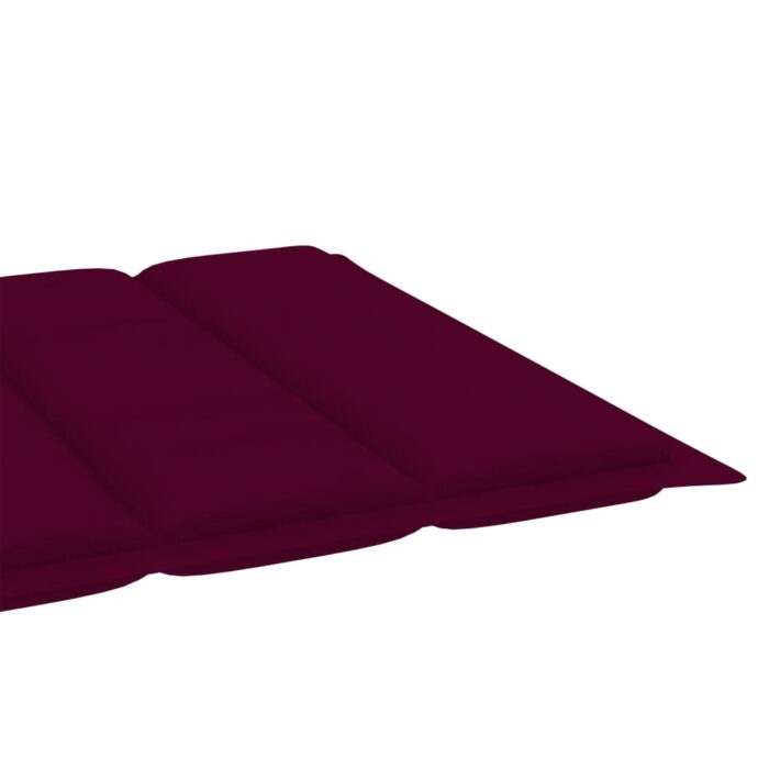 Coussin de chaise longue rouge bordeaux 200x50x3cm tissu oxford – Image 3