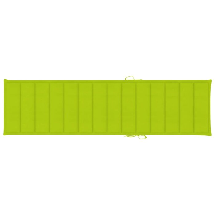Coussin de chaise longue vert vif 200x50x3 cm tissu oxford – Image 2