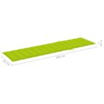 Coussin de chaise longue vert vif 200x50x3 cm tissu oxford – Image 5
