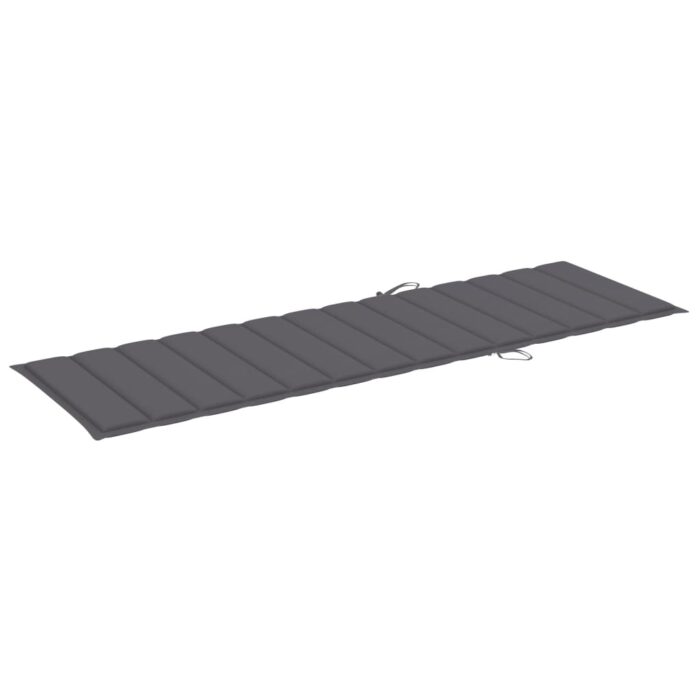 Coussin de chaise longue anthracite 200x60x3 cm tissu oxford – Image 2
