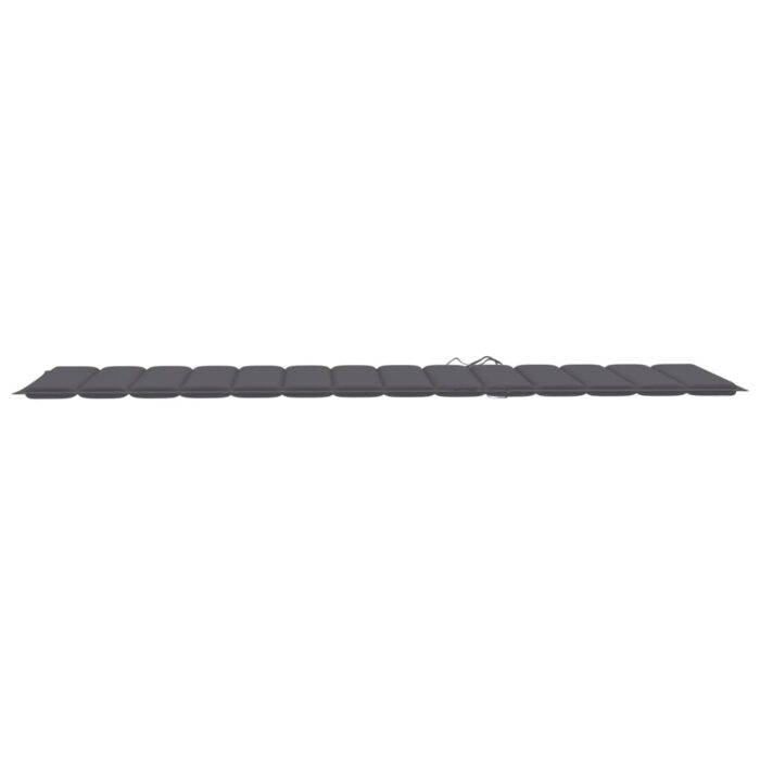 Coussin de chaise longue anthracite 200x60x3 cm tissu oxford – Image 3