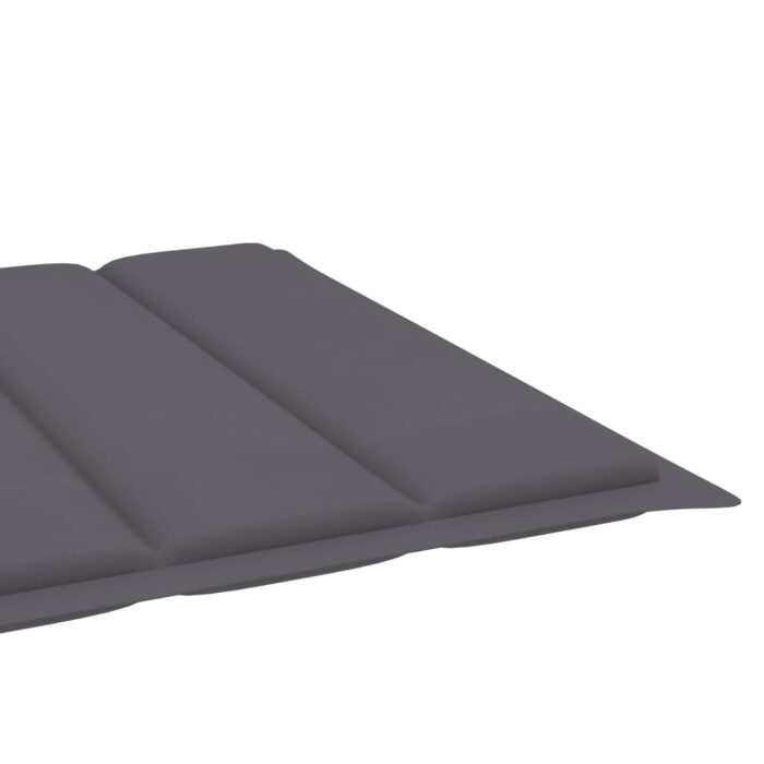 Coussin de chaise longue anthracite 200x60x3 cm tissu oxford – Image 4
