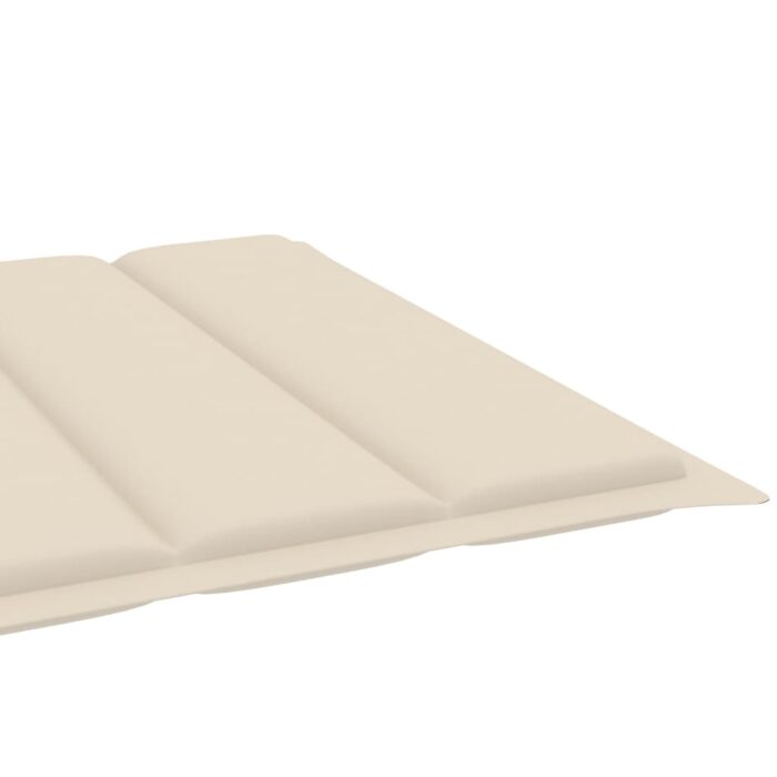 Coussin de chaise longue crème 200x60x3 cm tissu oxford – Image 4