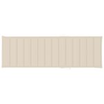 Coussin de chaise longue crème 200x70x3 cm tissu oxford – Image 2