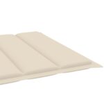 Coussin de chaise longue crème 200x70x3 cm tissu oxford – Image 4