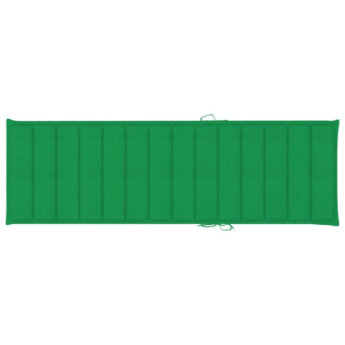 Coussin de chaise longue vert 200x70x3 cm tissu oxford – Image 2