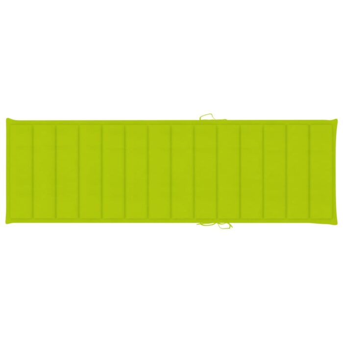 Coussin de chaise longue vert vif 200x70x3 cm tissu oxford – Image 2
