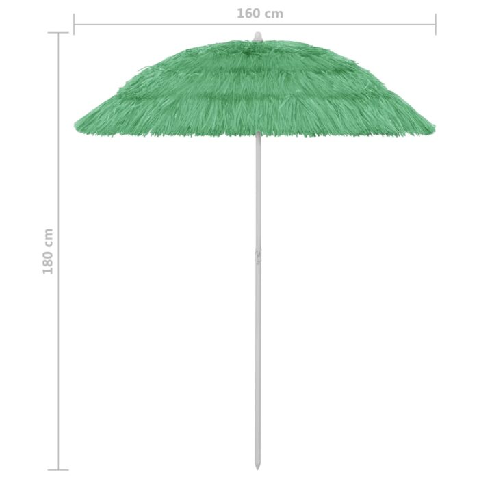 Parasol de plage Hawaii vert 180 cm – Image 7