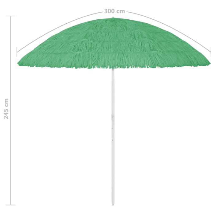 Parasol de plage Hawaii vert 300 cm – Image 7