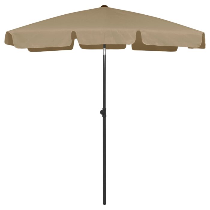 Parasol de plage taupe 180x120 cm – Image 1