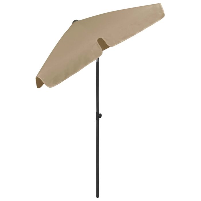 Parasol de plage taupe 180x120 cm – Image 5