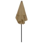 Parasol de plage taupe 180x120 cm – Image 6