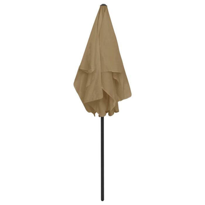 Parasol de plage taupe 180x120 cm – Image 6