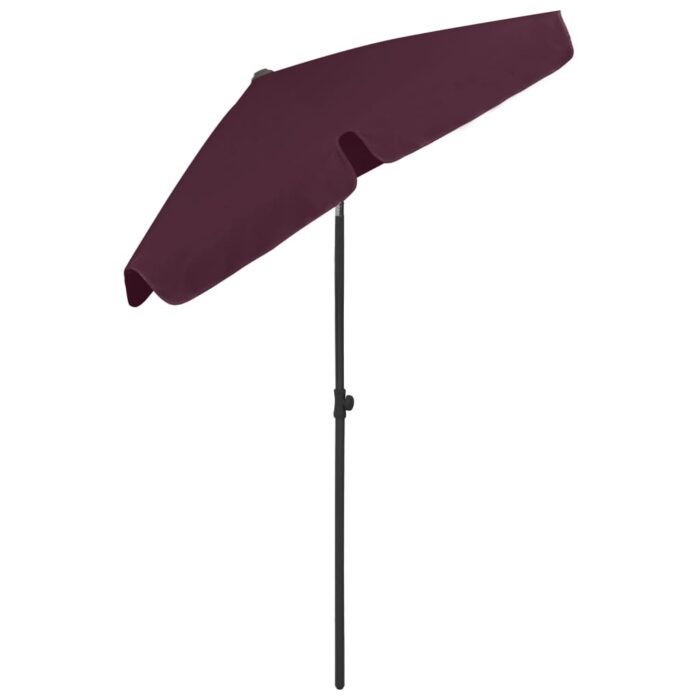 Parasol de plage rouge bordeaux 180x120 cm – Image 5