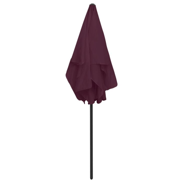 Parasol de plage rouge bordeaux 180x120 cm – Image 6