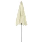 Parasol de plage jaune sable 200x125 cm – Image 6