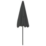 Parasol de plage anthracite 200x125 cm – Image 6