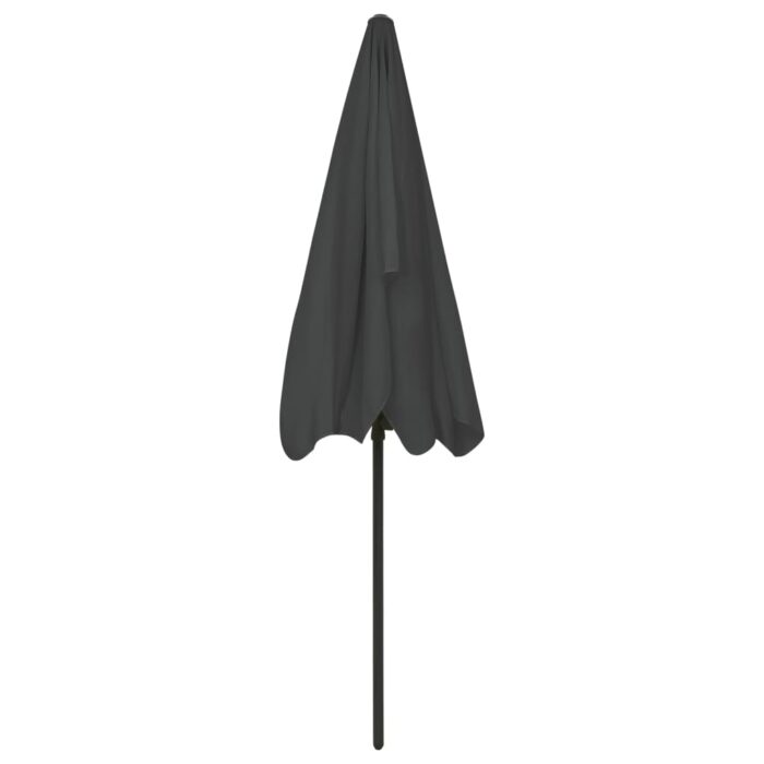 Parasol de plage anthracite 200x125 cm – Image 6