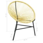 Chaise de jardin Acapulco Résine tressée Beige – Image 5