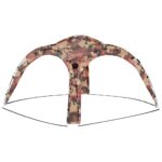 Tente de réception avec LED et 4 parois 3,6x3,6x2,3m Camouflage – Image 5
