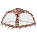 Tente de réception avec LED et 4 parois 3,6x3,6x2,3m Camouflage – Image 6