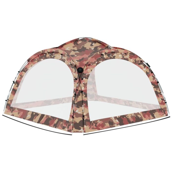 Tente de réception avec LED et 4 parois 3,6x3,6x2,3m Camouflage – Image 6