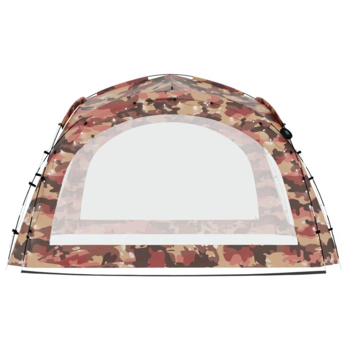 Tente de réception avec LED et 4 parois 3,6x3,6x2,3m Camouflage – Image 7
