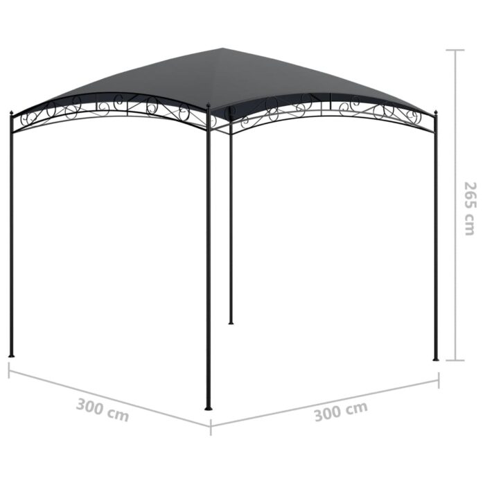 Belvédère 3x3x2,65 m Anthracite 180 g/m² – Image 4