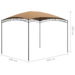Belvédère 3x4x2,65 m Taupe 180 g/m² – Image 4