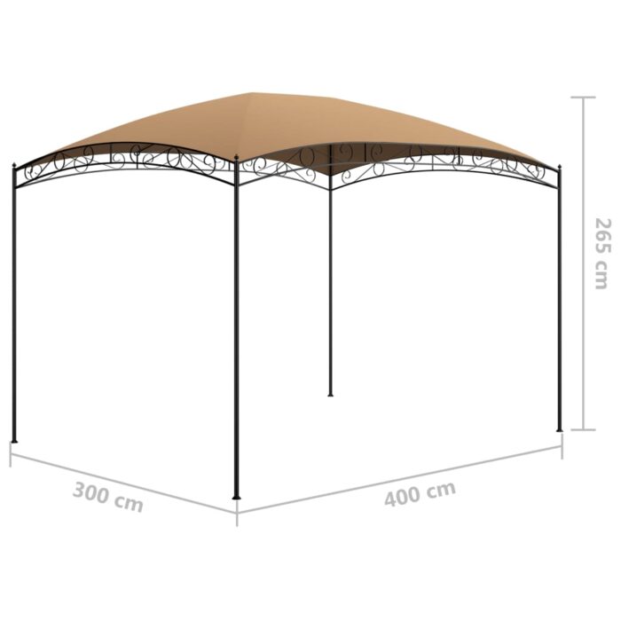 Belvédère 3x4x2,65 m Taupe 180 g/m² – Image 4