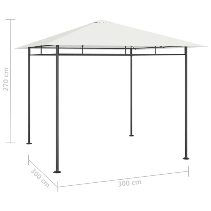 Belvédère 3x3x2,7 m Crème 180 g/m² – Image 3