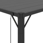 Tonnelle avec toit à persienne 3x4 m Anthracite Tissu aluminium – Image 5