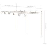 Pergola de jardin Marron antique 6x3x2,5 m Fer – Image 5